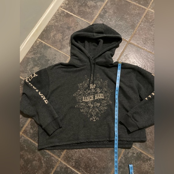 Yellowstone by Wrangler Ladies Dutton Ranch Cropped Sweatshirt Size XXL - Picture 4 of 13